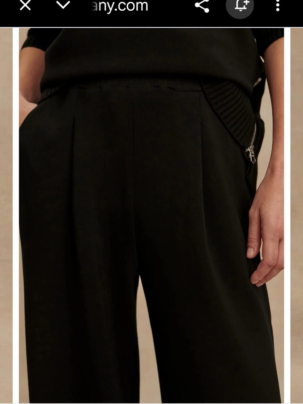 Varley Extra Wide Leg Pant Knit Trouser Athlesiure Pants - Picture 3 of 12